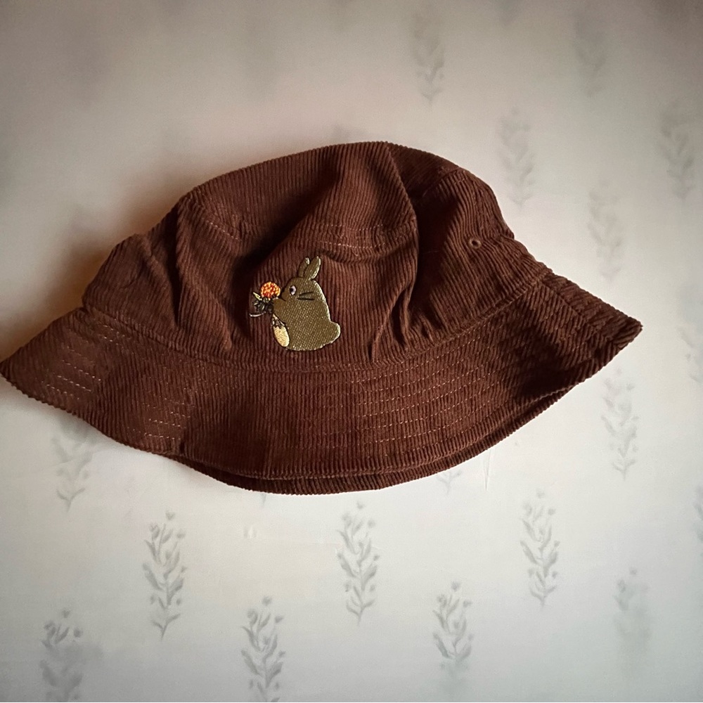 Brown Corduroy Totoro Bucket Hat